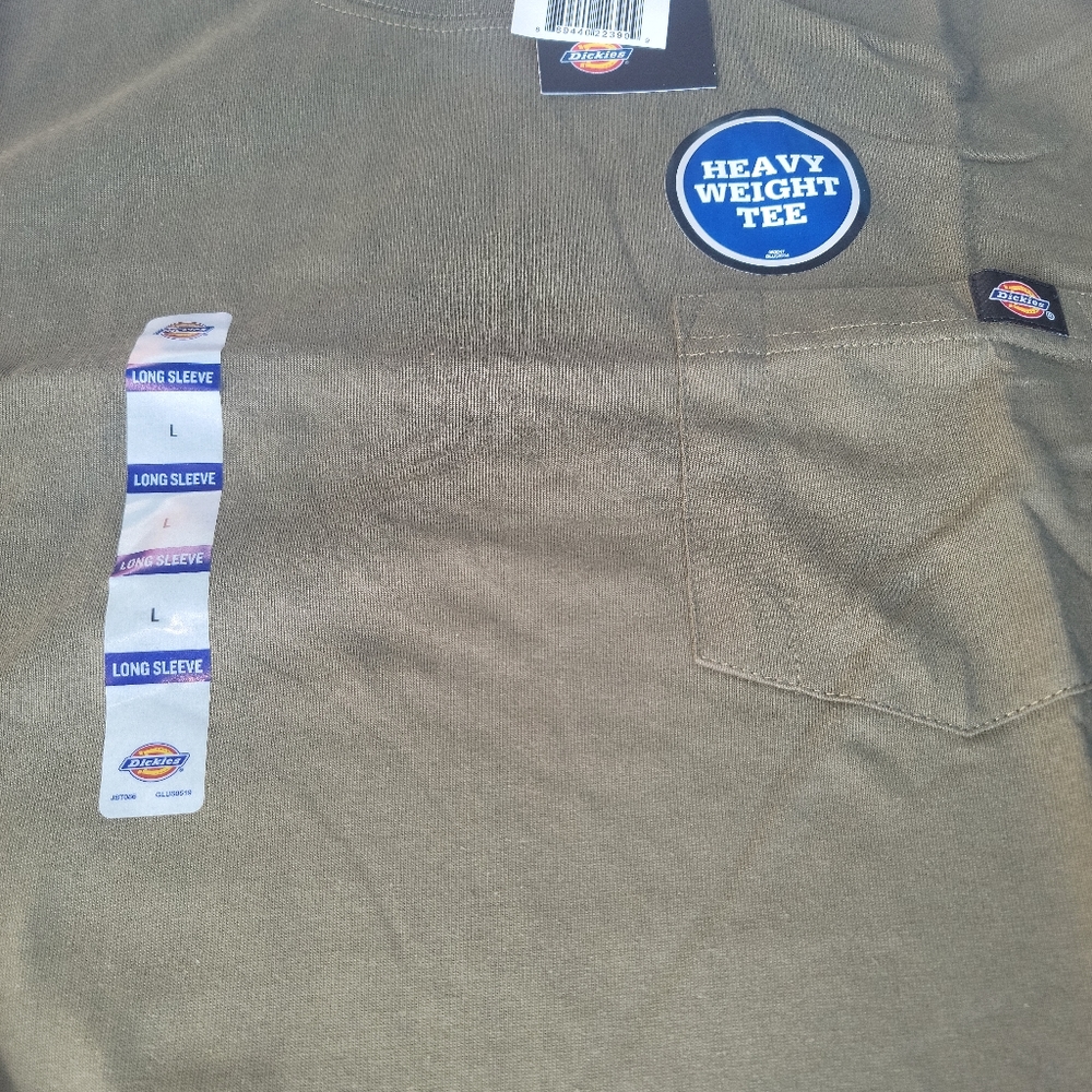 Genuine Dickies Long Sleeve work T/ Shirts. Olive Green, new with tags.